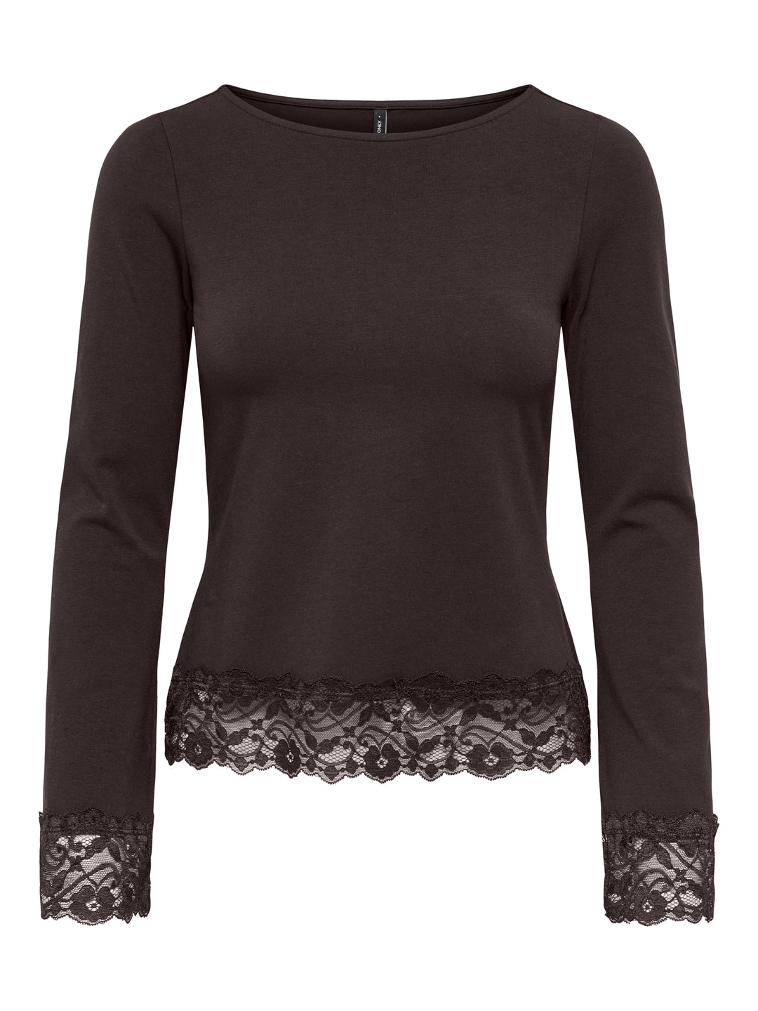 ONLLIVE LOVE L/S O-NECK LACE TOP CS, Chocolate Torte/Dtm lace 244915001 Bild 1