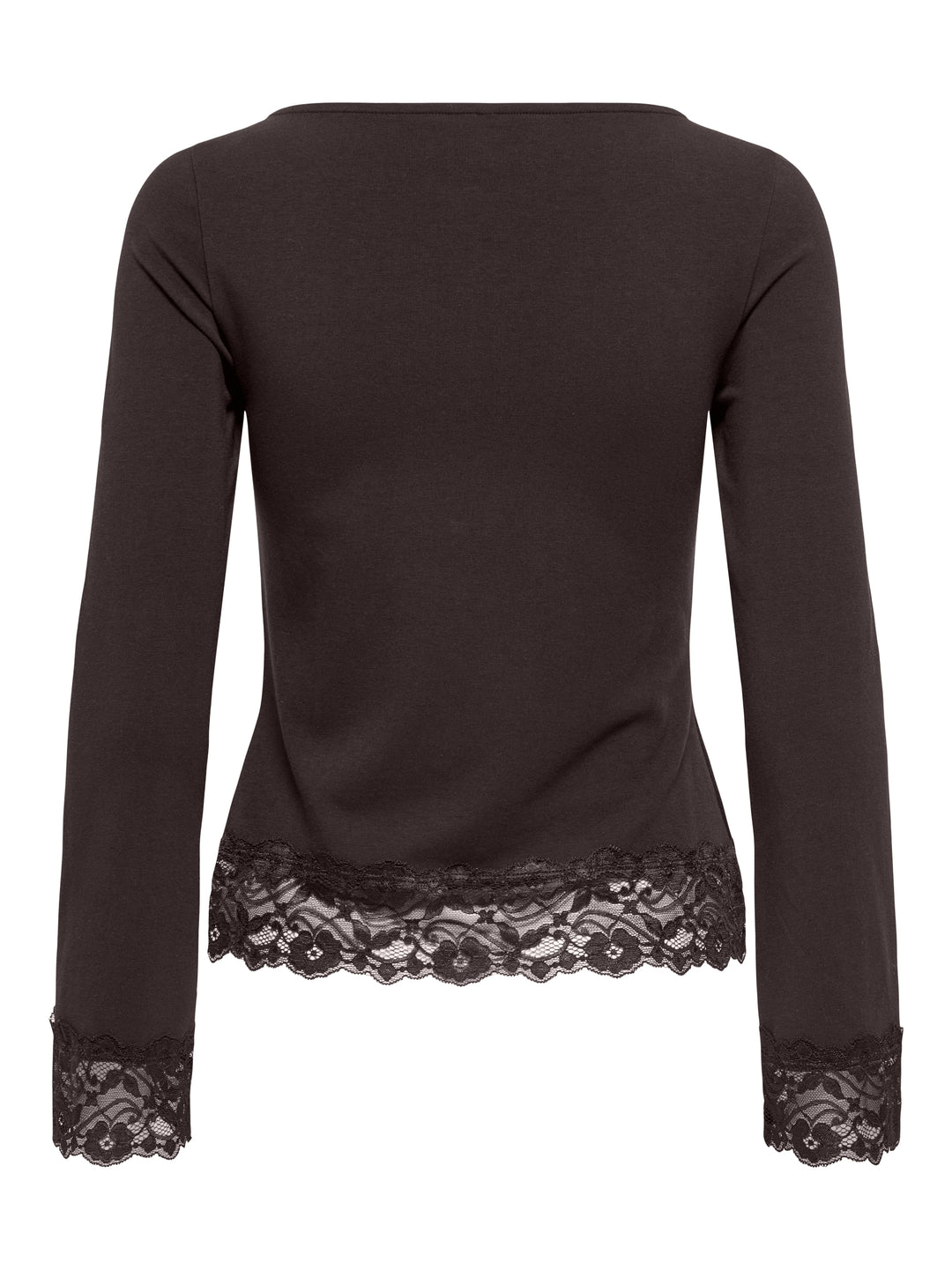 ONLLIVE LOVE L/S O-NECK LACE TOP CS, Chocolate Torte/Dtm lace 244915001 Bild 2