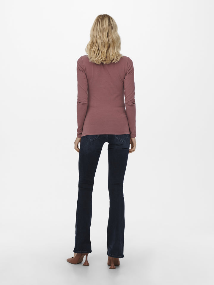 ONLLIVE LOVE L/S ONECK TOP NOOS JRS, Rose Brown 207991 Bild 4