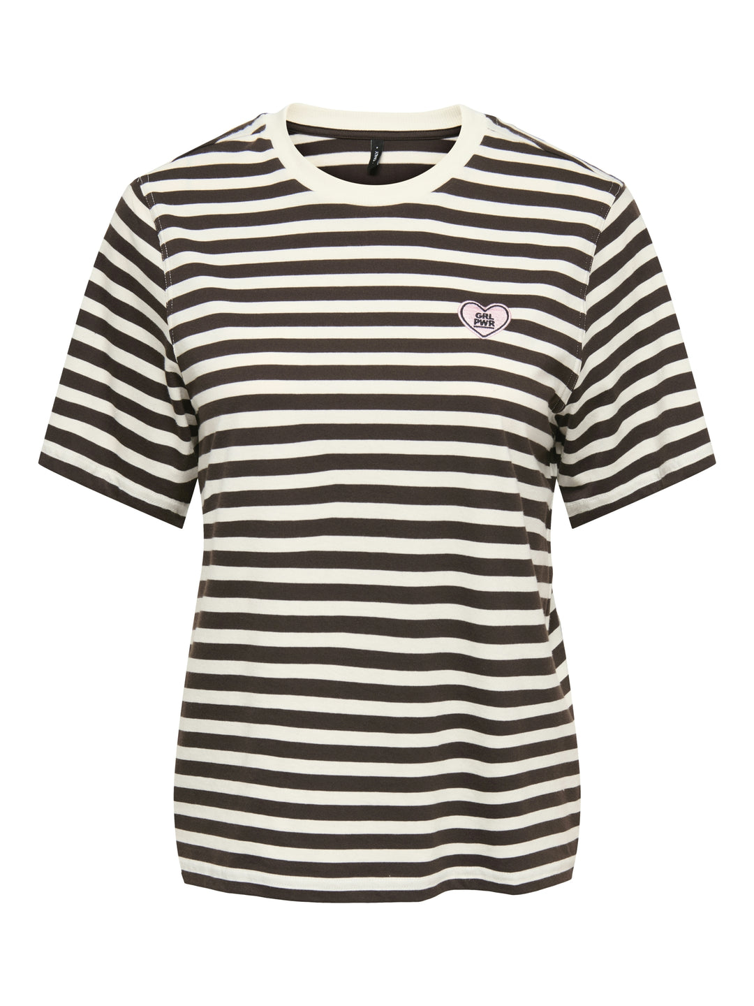 ONLLIVINA S/S O-NECK STRIPE TOP BOX, Coffee Bean/Cd + emb. grl pwr 237375011 Bild 1