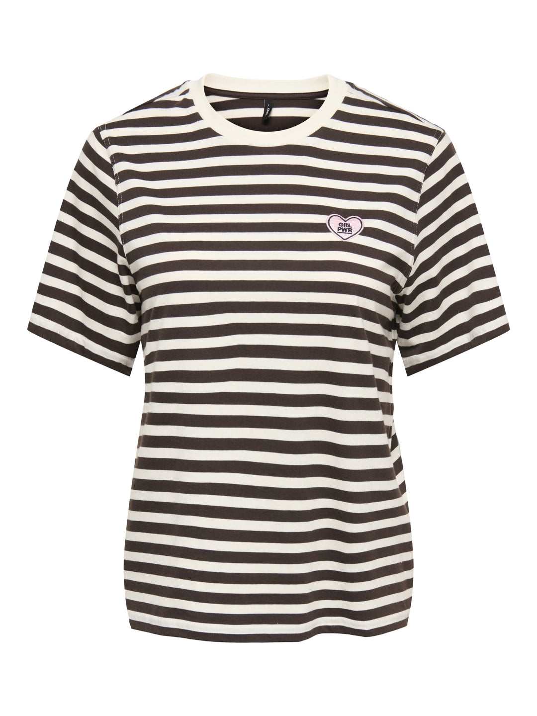 ONLLIVINA S/S O-NECK STRIPE TOP BOX, Coffee Bean/Cd + emb. grl pwr 237375011 Bild 1