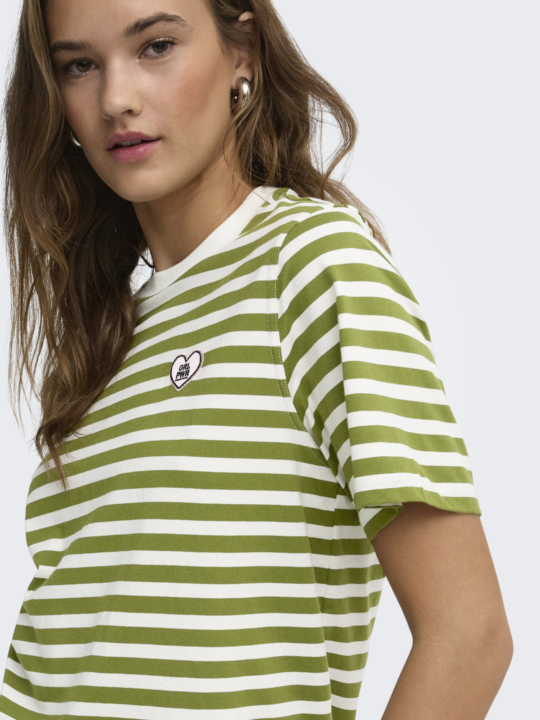 ONLLIVINA S/S O-NECK STRIPE TOP BOX, Cardamom Seed/Cd + emb. grl pwr 301962011 Bild 2