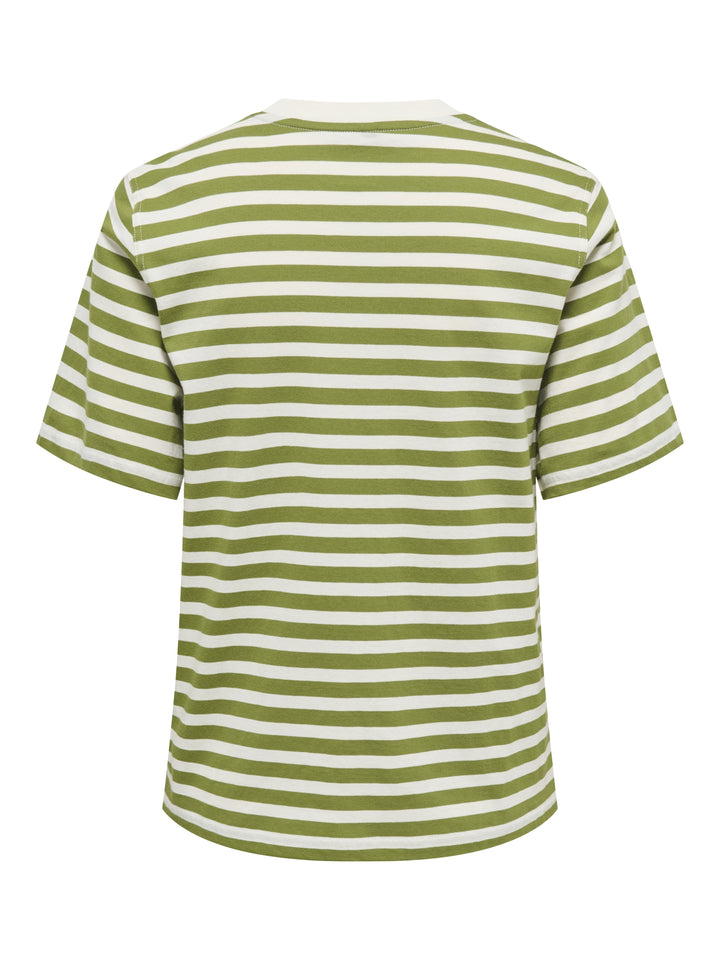 ONLLIVINA S/S O-NECK STRIPE TOP BOX, Cardamom Seed/Cd + emb. grl pwr 301962011 Bild 3