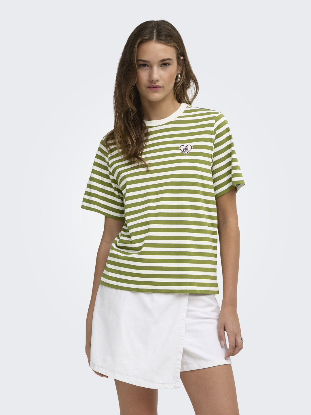 ONLLIVINA S/S O-NECK STRIPE TOP BOX, Cardamom Seed/Cd + emb. grl pwr 301962011 Bild 4