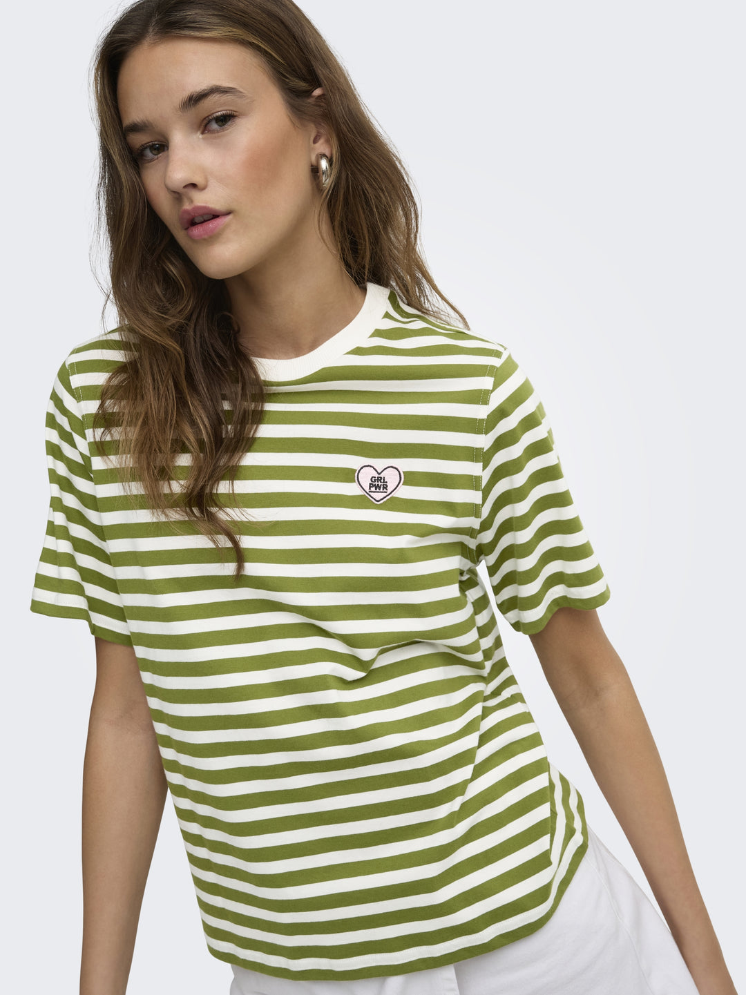 ONLLIVINA S/S O-NECK STRIPE TOP BOX, Cardamom Seed/Cd + emb. grl pwr 301962011 Bild 7