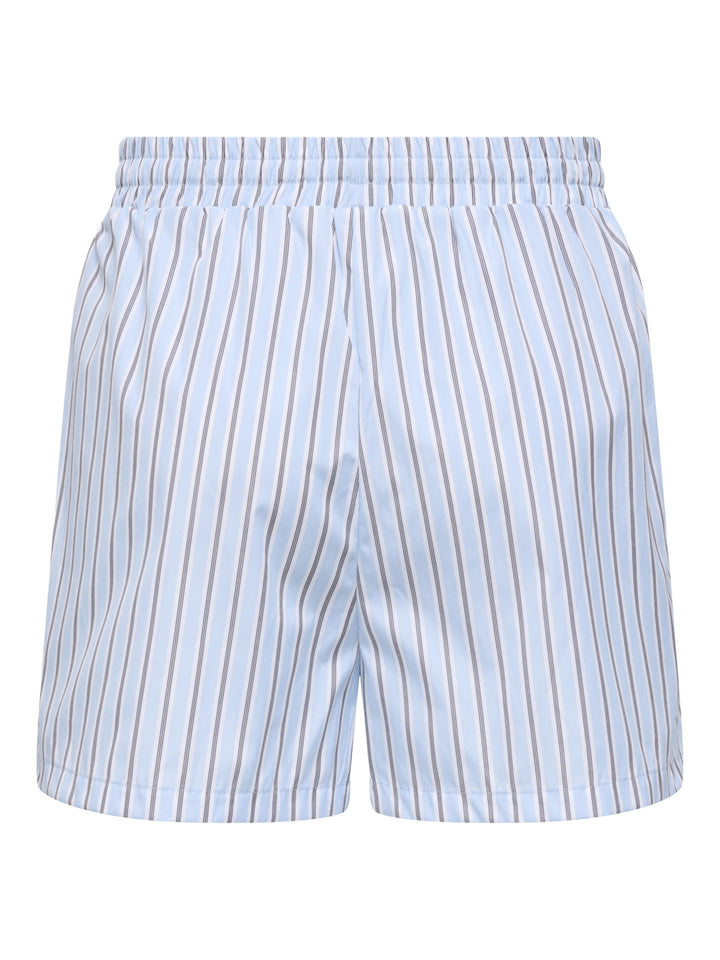 ONLLORIS STRIPED SHORTS WVN, Chambray Blue/W. Bright white + Bla 187358002 Bild 2