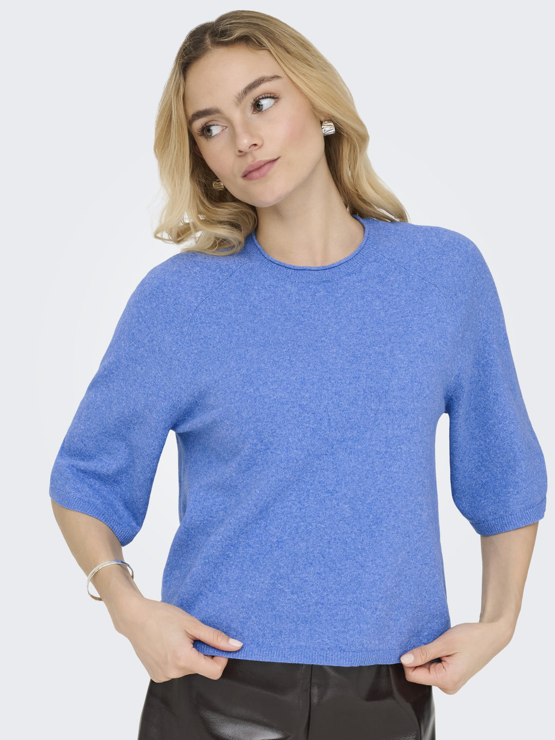 ONLLOYAL 2/4 O-NECK KNT NOOS, Ultramarine/Melange 177937001 Bild 4