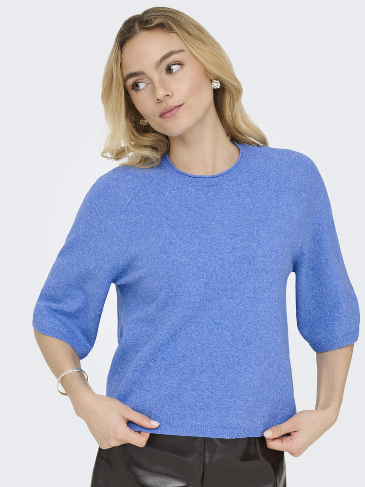 ONLLOYAL 2/4 O-NECK KNT NOOS, Ultramarine/Melange 177937001 Bild 4
