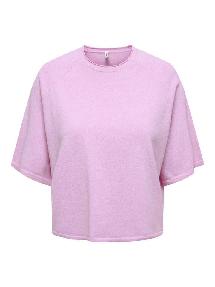 ONLLOYAL 2/4 O-NECK KNT NOOS, Super Pink/Melange 221110001 Bild 1