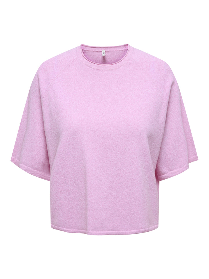 ONLLOYAL 2/4 O-NECK KNT NOOS, Super Pink/Melange 221110001 Bild 1