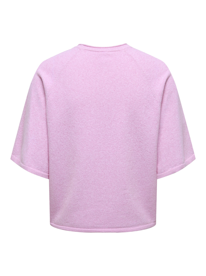 ONLLOYAL 2/4 O-NECK KNT NOOS, Super Pink/Melange 221110001 Bild 2