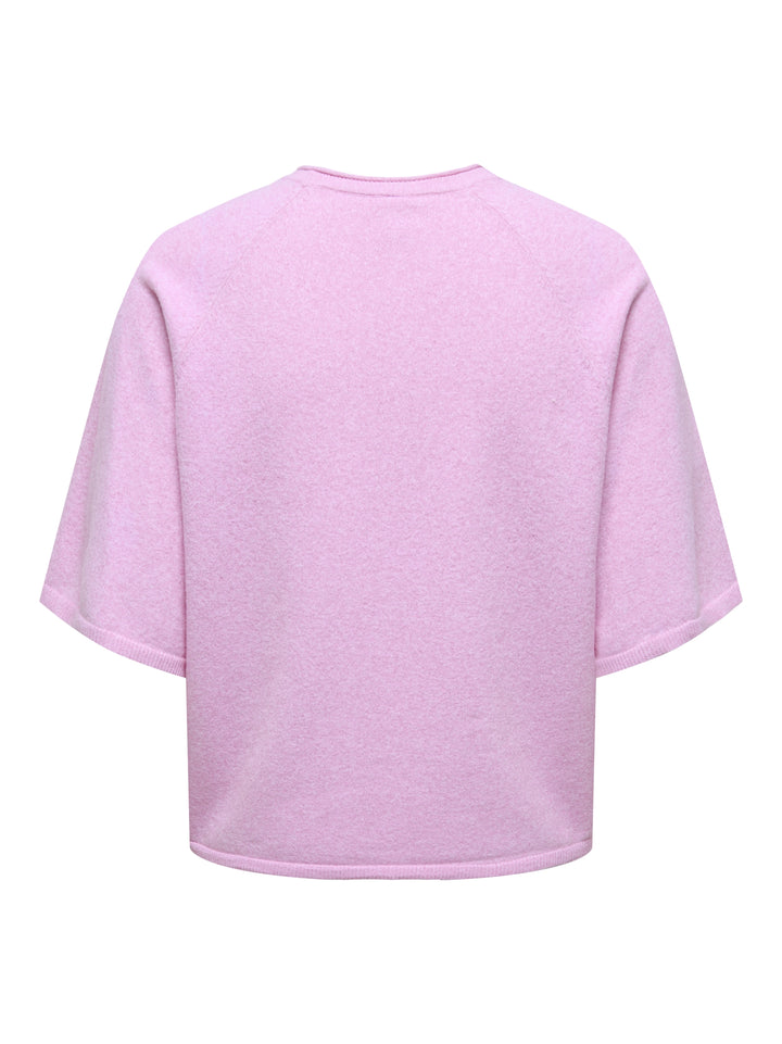 ONLLOYAL 2/4 O-NECK KNT NOOS, Super Pink/Melange 221110001 Bild 2