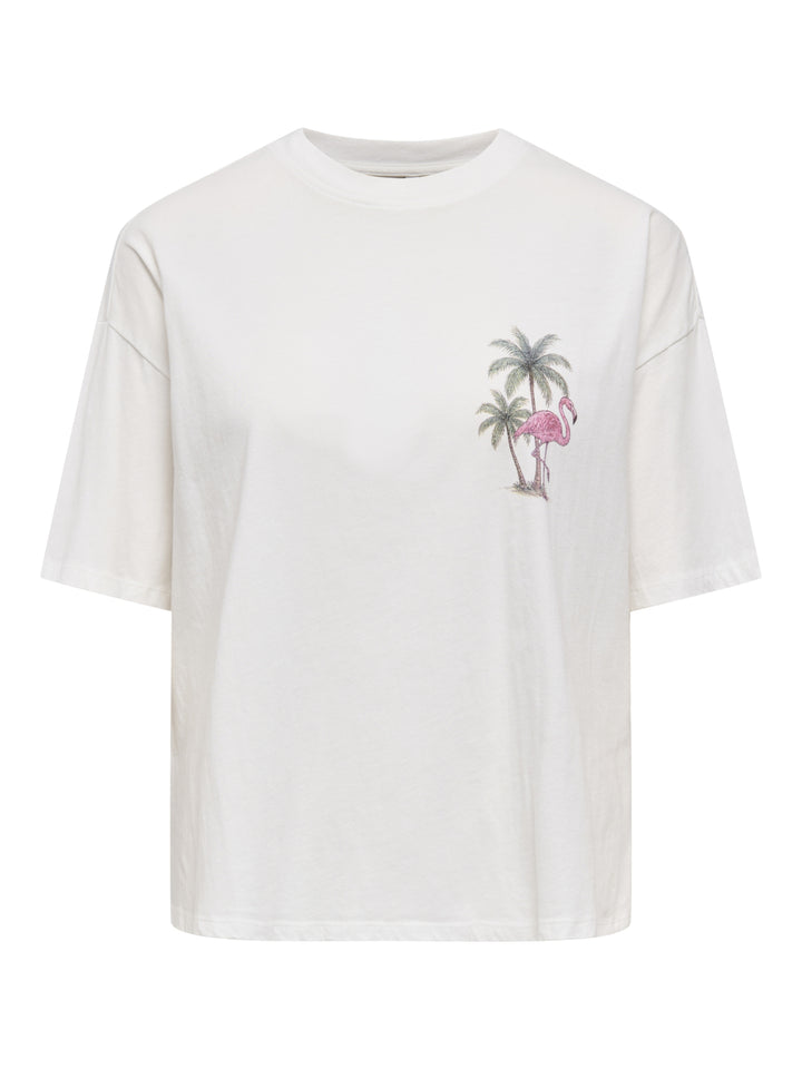 ONLLUCY BOXY S/S TOP JRS, Cloud Dancer/Pink sands beach 177922003 Bild 1