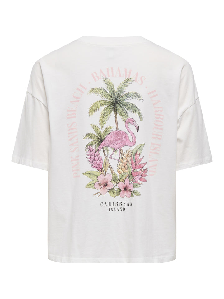 ONLLUCY BOXY S/S TOP JRS, Cloud Dancer/Pink sands beach 177922003 Bild 2