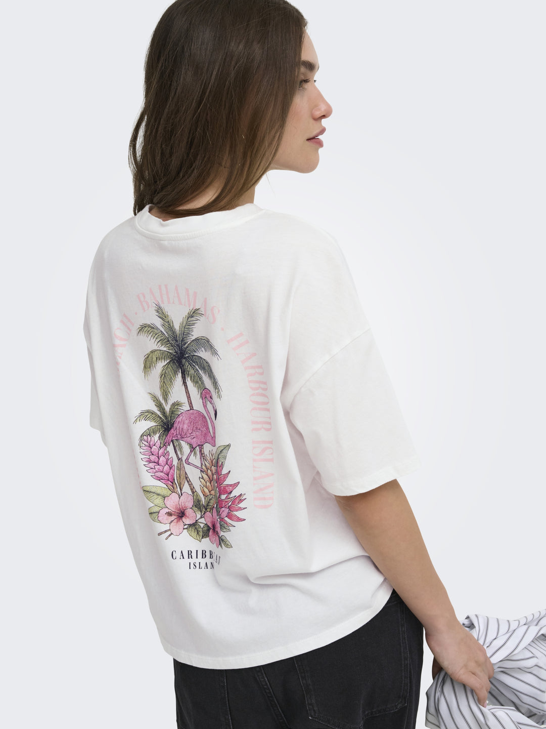 ONLLUCY BOXY S/S TOP JRS, Cloud Dancer/Pink sands beach 177922003 Bild 7