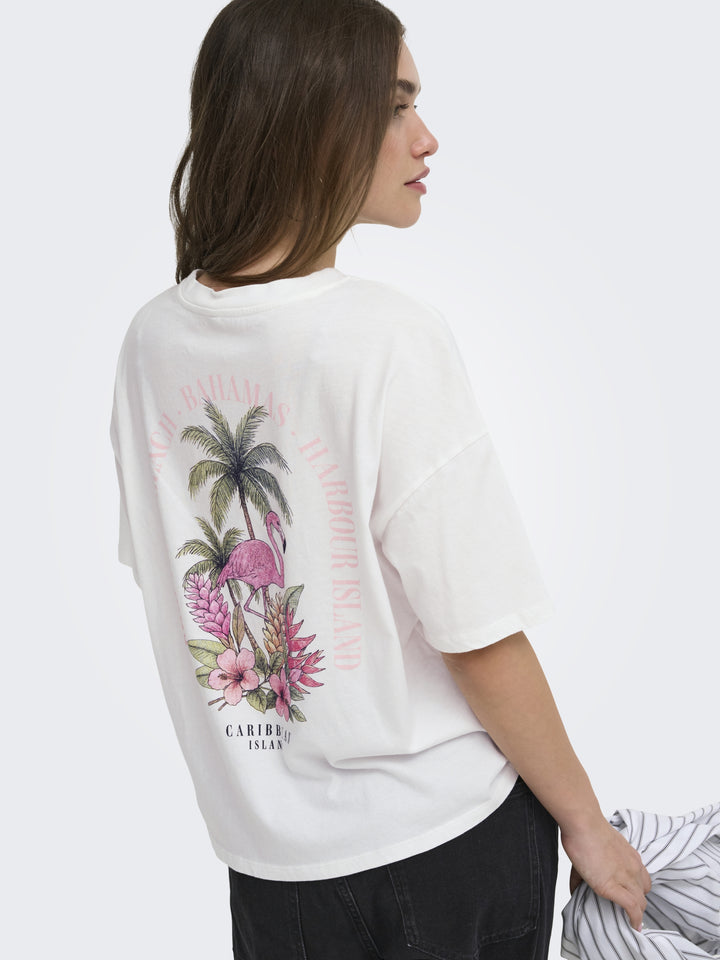 ONLLUCY BOXY S/S TOP JRS, Cloud Dancer/Pink sands beach 177922003 Bild 7