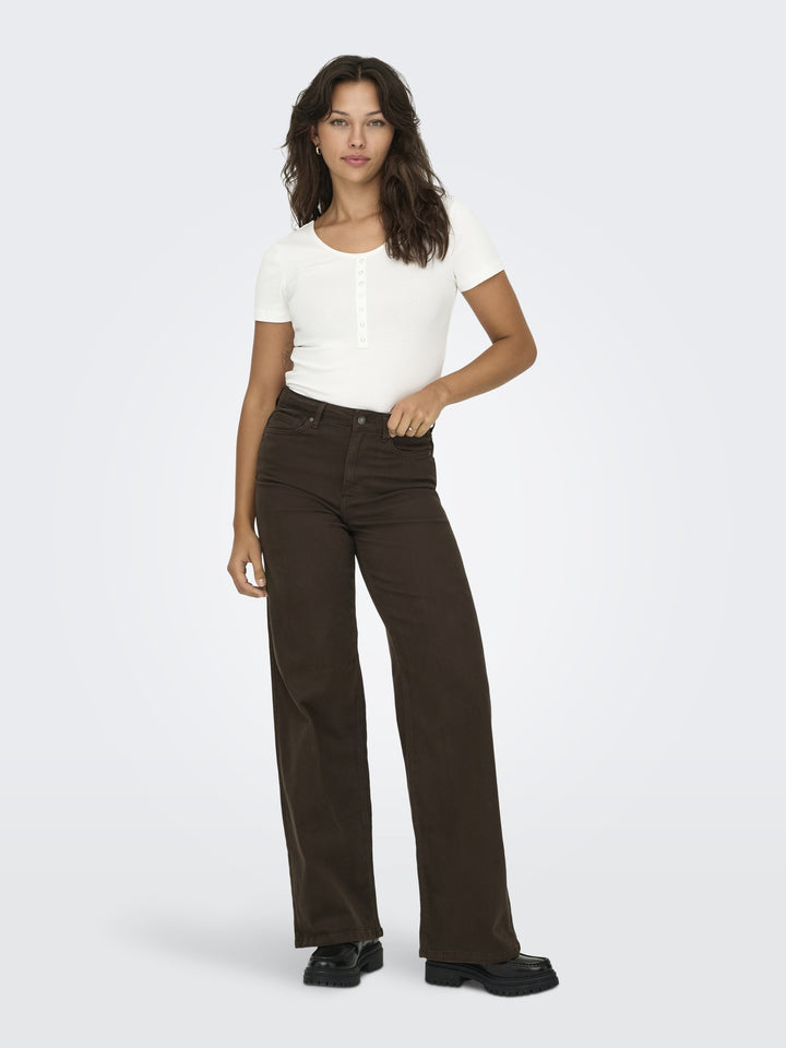 ONLMADISON BLUSH HW WIDE COLOR DNM, Dark Brown Denim 179676 Bild 5
