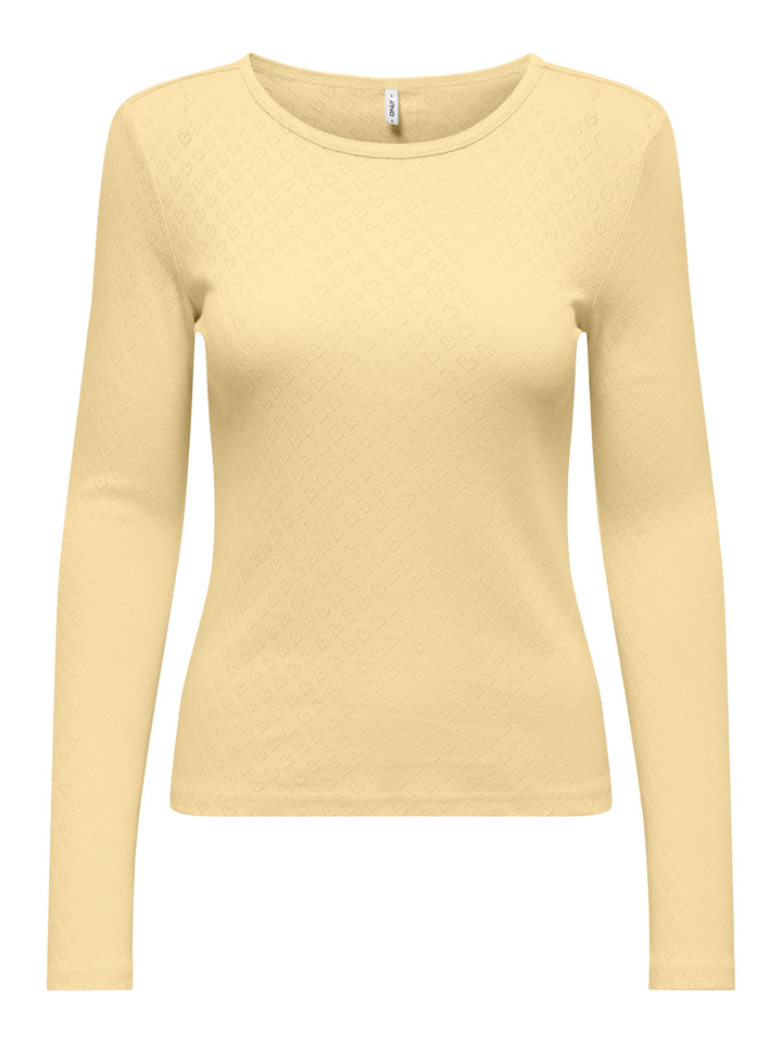 ONLMADISON L/S O-NECK TOP JRS, Sunlight/Heart pointelle 290575005 Bild 1