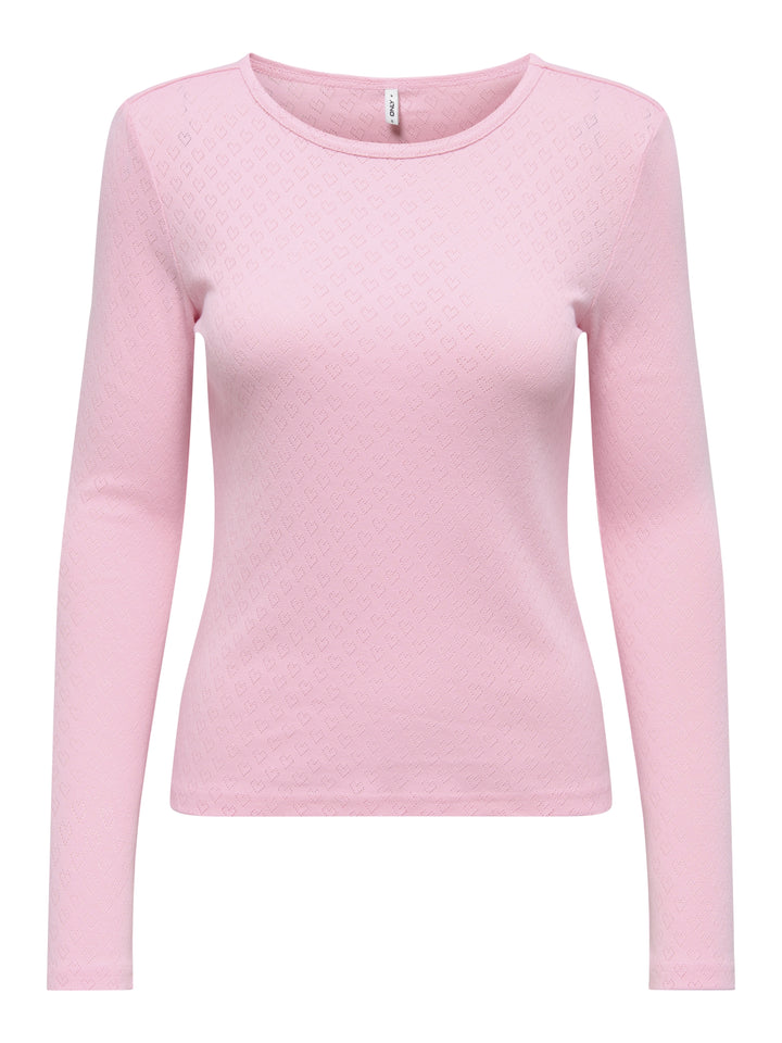 ONLMADISON L/S O-NECK TOP JRS, Romance Rose/Heart pointelle 305041005 Bild 1