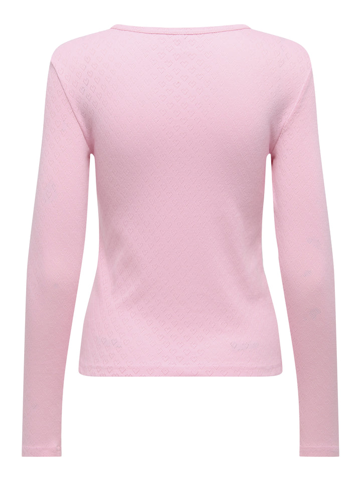 ONLMADISON L/S O-NECK TOP JRS, Romance Rose/Heart pointelle 305041005 Bild 2