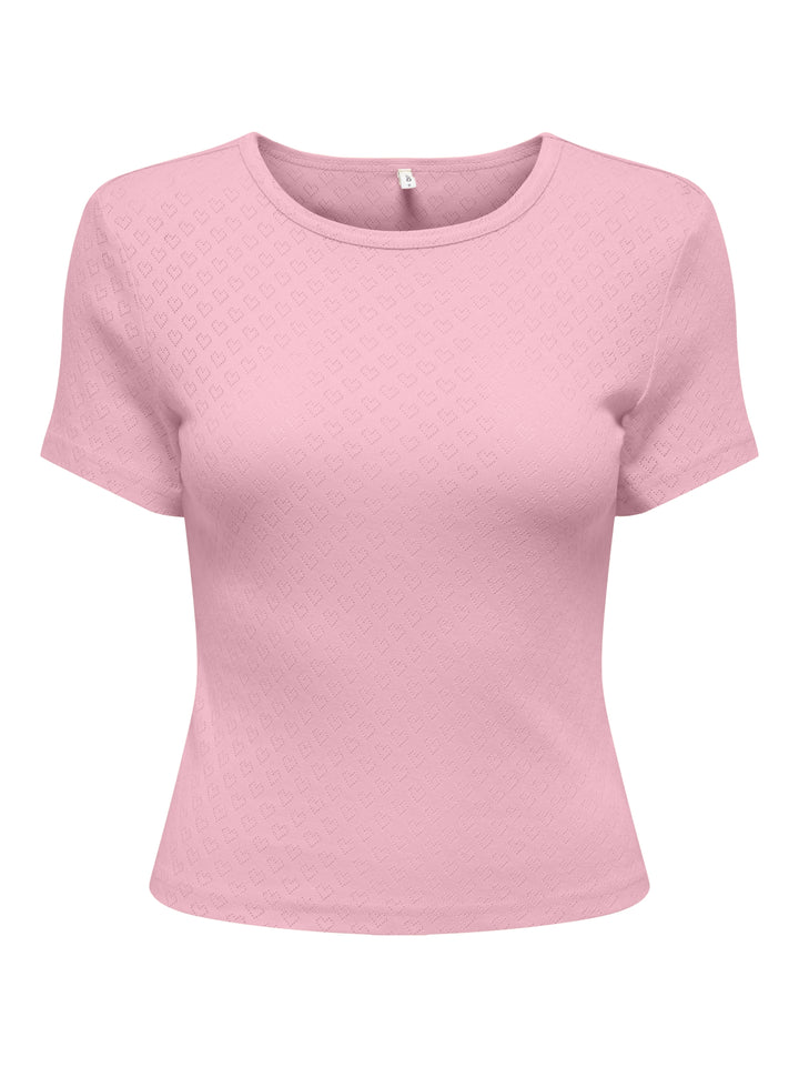 ONLMADISON S/S O-NECK BABY TEE JRS, Romance Rose/Heart pointelle 305041005 Bild 1