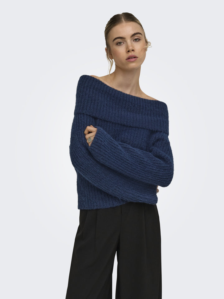 ONLMAGGIE LS OFF SHOULDER KNT, Night Sky 194962 Bild 4