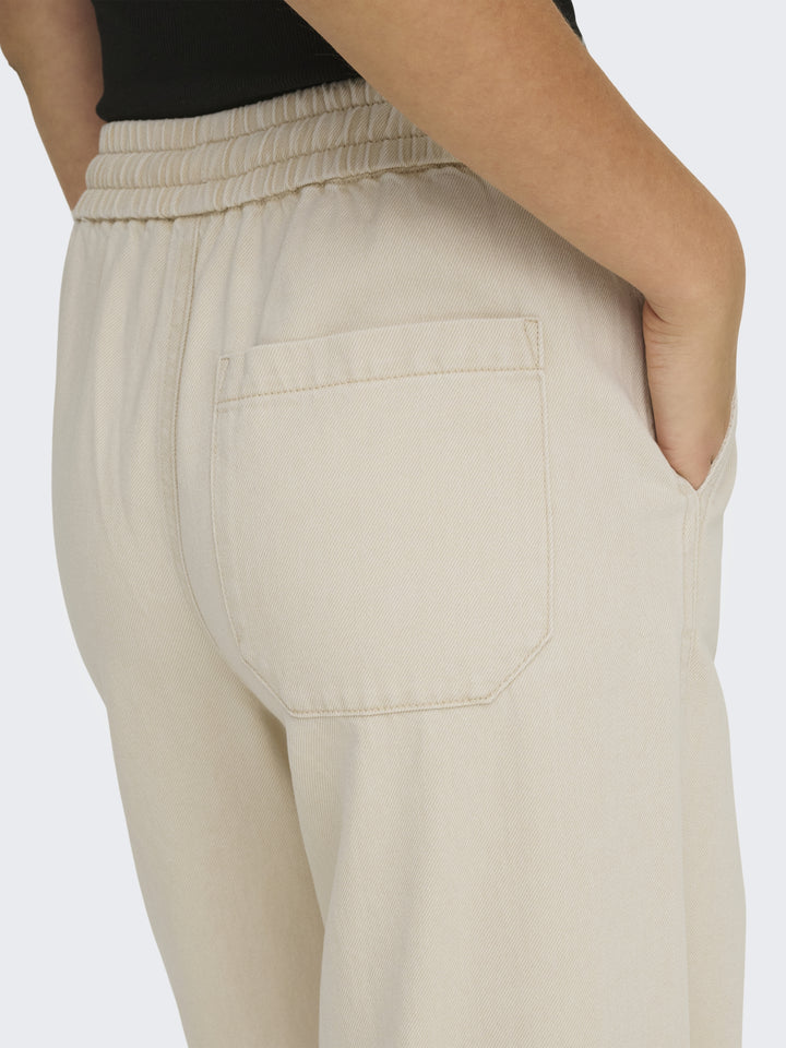 ONLMAISA HW PULL-UP WIDE PANT PNT, Oatmeal 177935 Bild 3