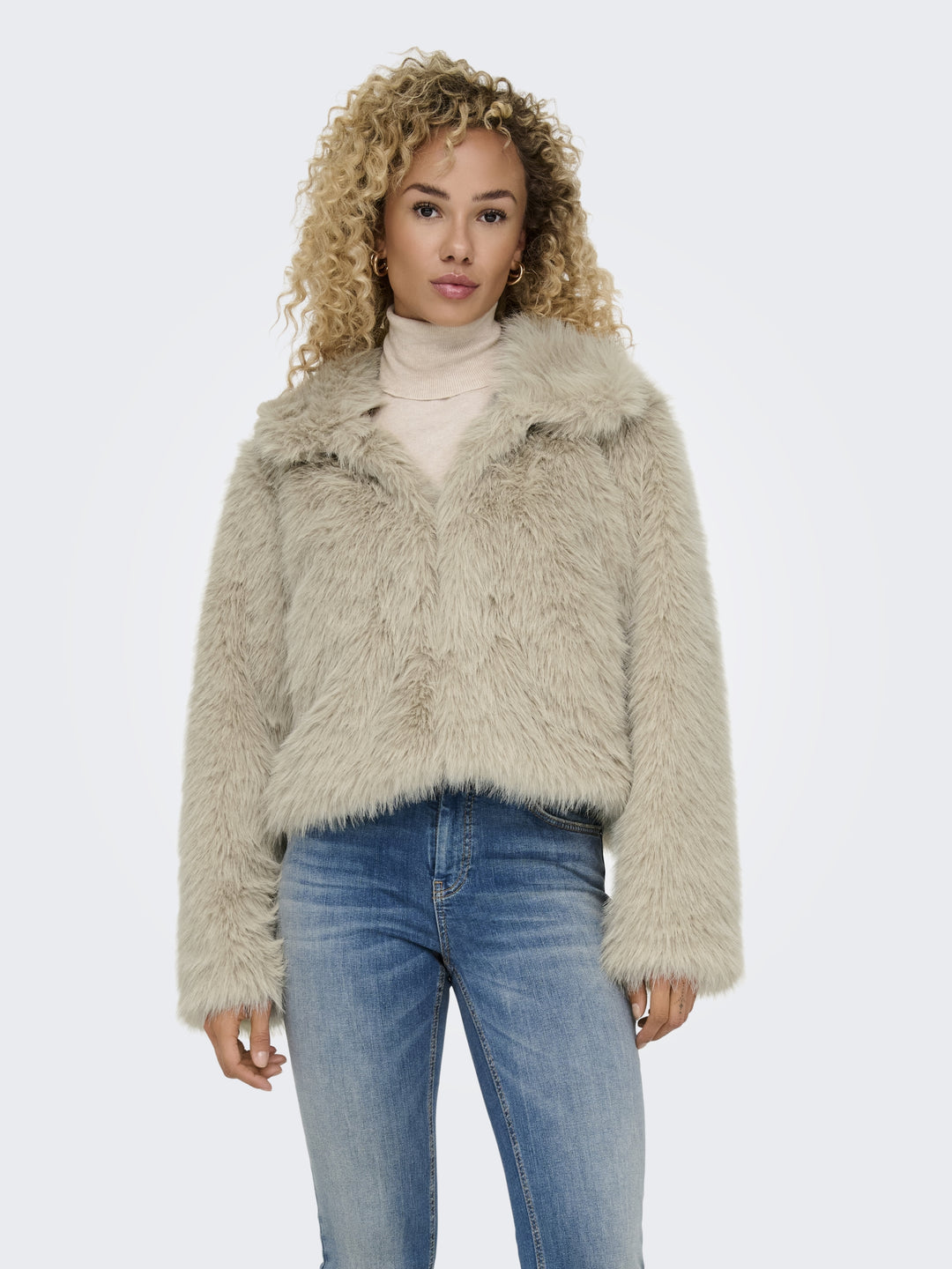 ONLMANNY FAUX FUR JACKET OTW NOOS, Pumice Stone 189959 Bild 1