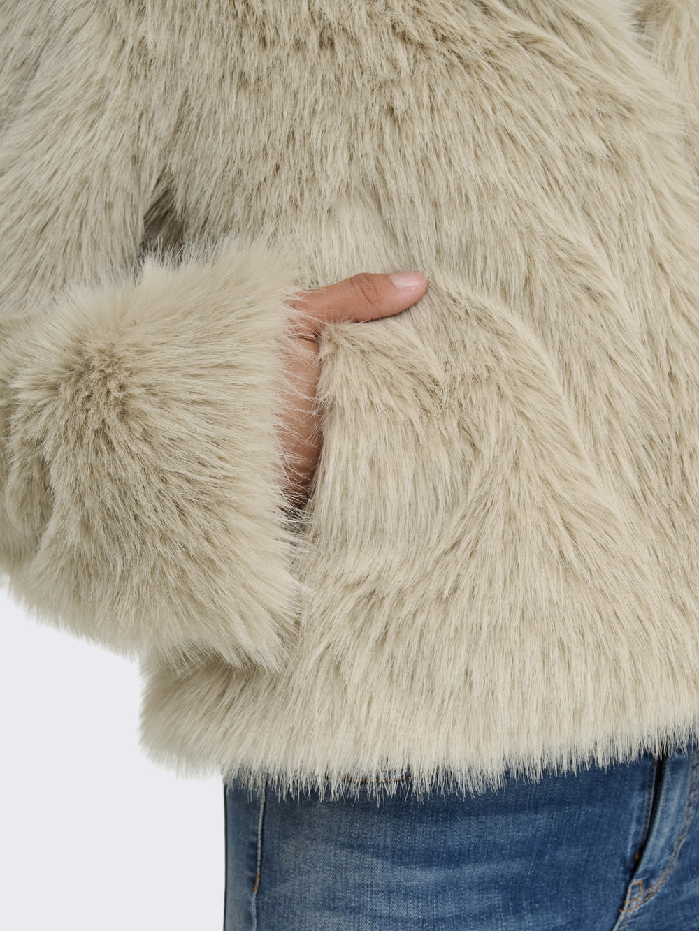 ONLMANNY FAUX FUR JACKET OTW NOOS, Pumice Stone 189959 Bild 2