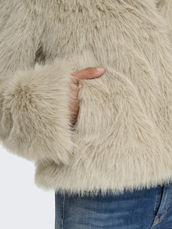 ONLMANNY FAUX FUR JACKET OTW NOOS, Pumice Stone 189959 Bild 2