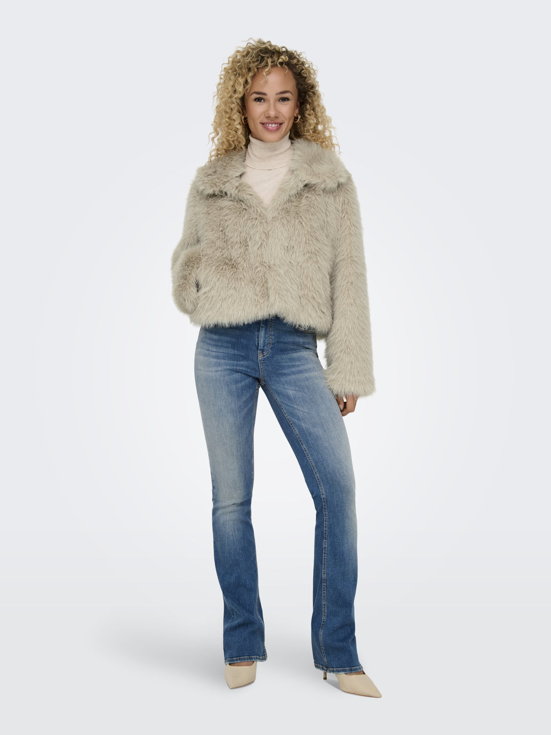 ONLMANNY FAUX FUR JACKET OTW NOOS, Pumice Stone 189959 Bild 4