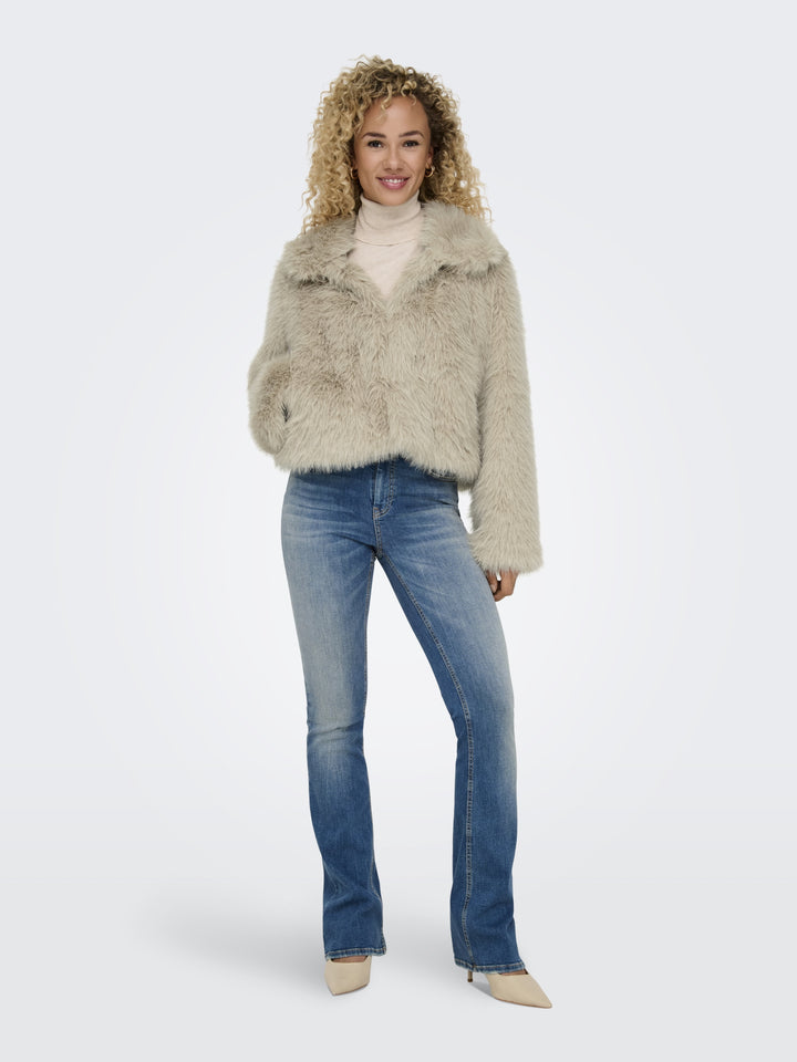 ONLMANNY FAUX FUR JACKET OTW NOOS, Pumice Stone 189959 Bild 4