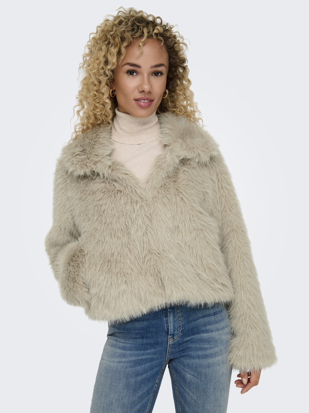 ONLMANNY FAUX FUR JACKET OTW NOOS, Pumice Stone 189959 Bild 5