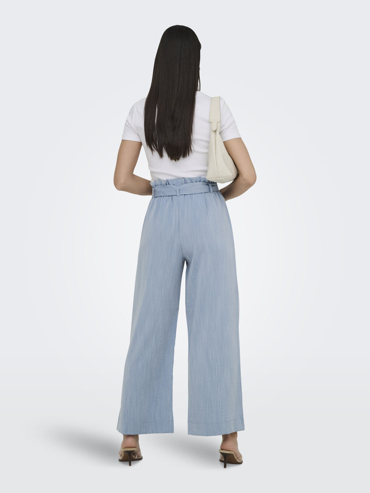 ONLMARSA SOLID PAPERBAG PANT WVN NO, Faded Denim/MELANGE 179686001 Bild 5