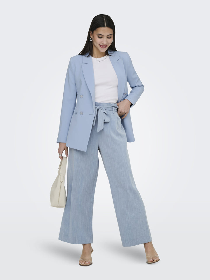 ONLMARSA SOLID PAPERBAG PANT WVN NO, Faded Denim/MELANGE 179686001 Bild 6