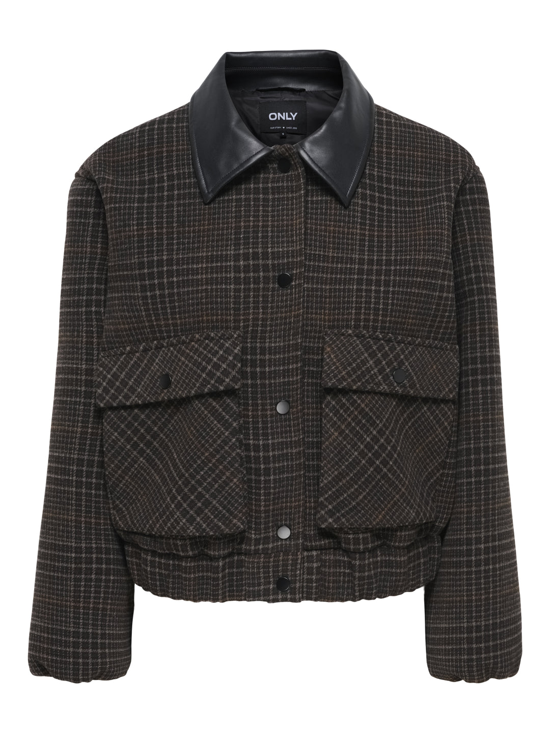 ONLMIKA CHECK BOMBER JACKET OTW, Black Coffee/Check 177943001 Bild 1