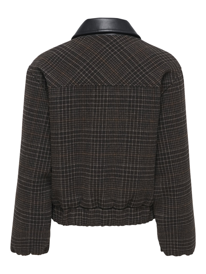 ONLMIKA CHECK BOMBER JACKET OTW, Black Coffee/Check 177943001 Bild 2