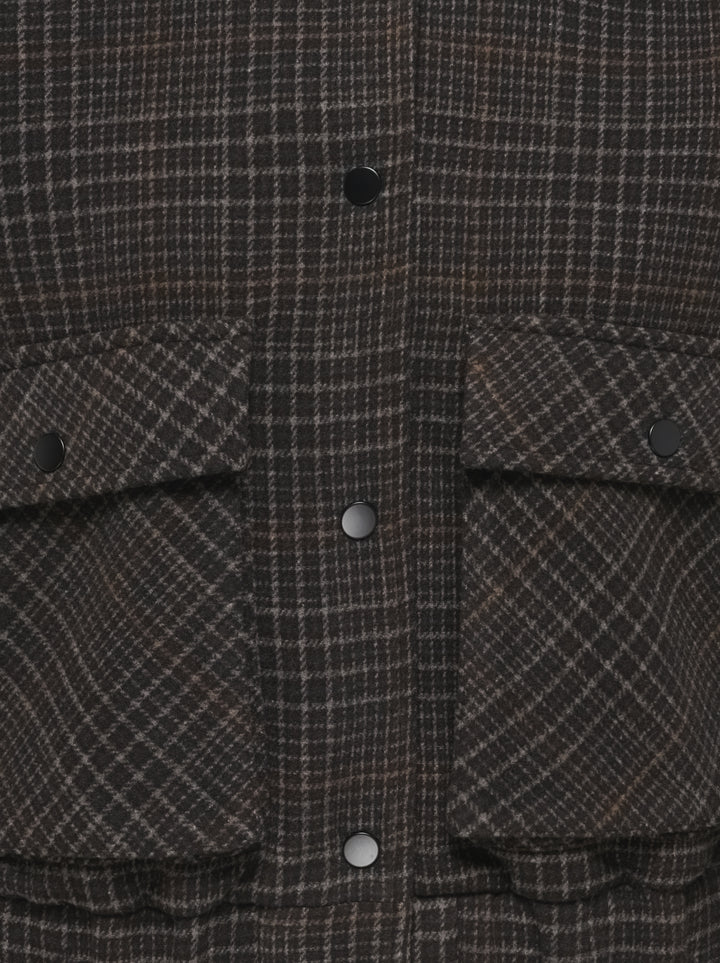 ONLMIKA CHECK BOMBER JACKET OTW, Black Coffee/Check 177943001 Bild 3
