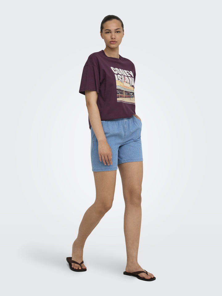 ONLMILA S/S PRINT BOX JRS, Grape Wine/Mila coney island front 275877003 Bild 6