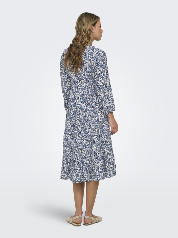 ONLMILANA 7/8 DRESS WVN NOOS, Coronet Blue/JADIE FLOWER 240355011 Bild 5
