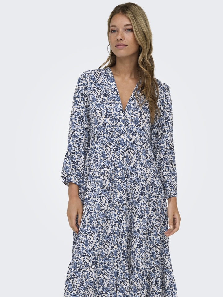ONLMILANA 7/8 DRESS WVN NOOS, Coronet Blue/JADIE FLOWER 240355011 Bild 7