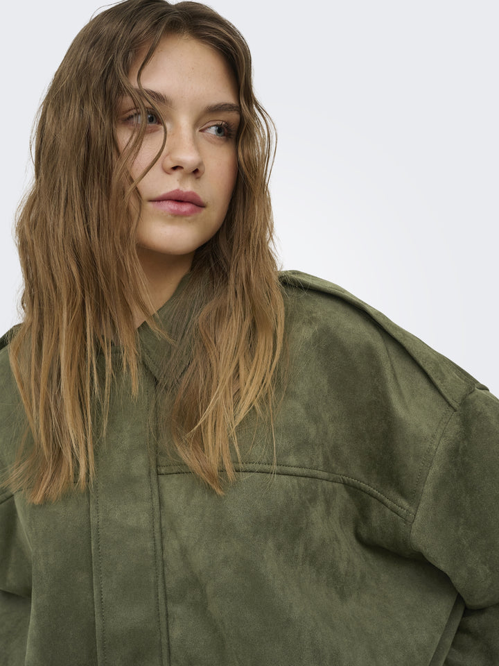ONLMOON-STINA FAUX SUEDE BOMBER PNT, Grape Leaf 177918 Bild 3