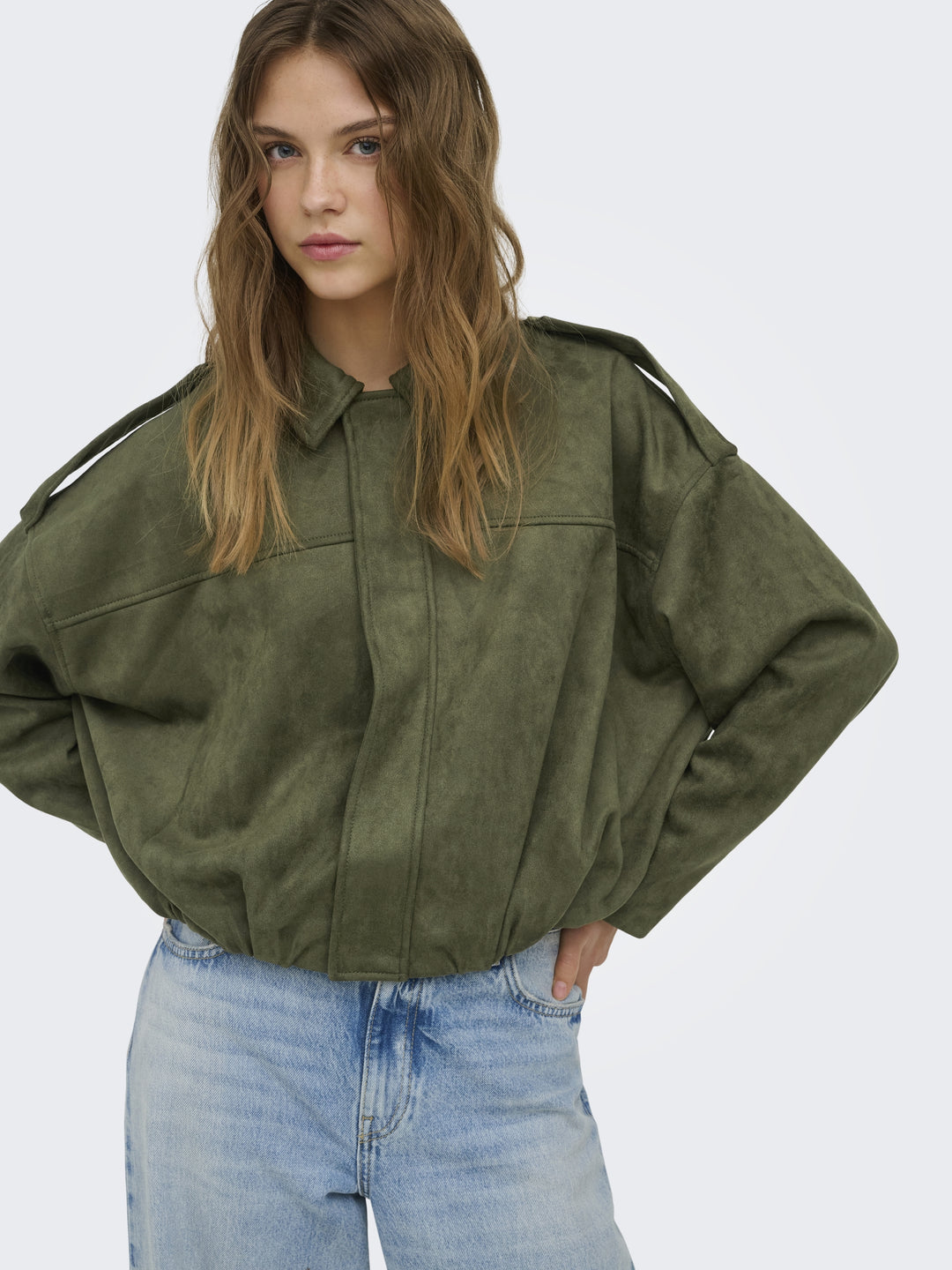 ONLMOON-STINA FAUX SUEDE BOMBER PNT, Grape Leaf 177918 Bild 7