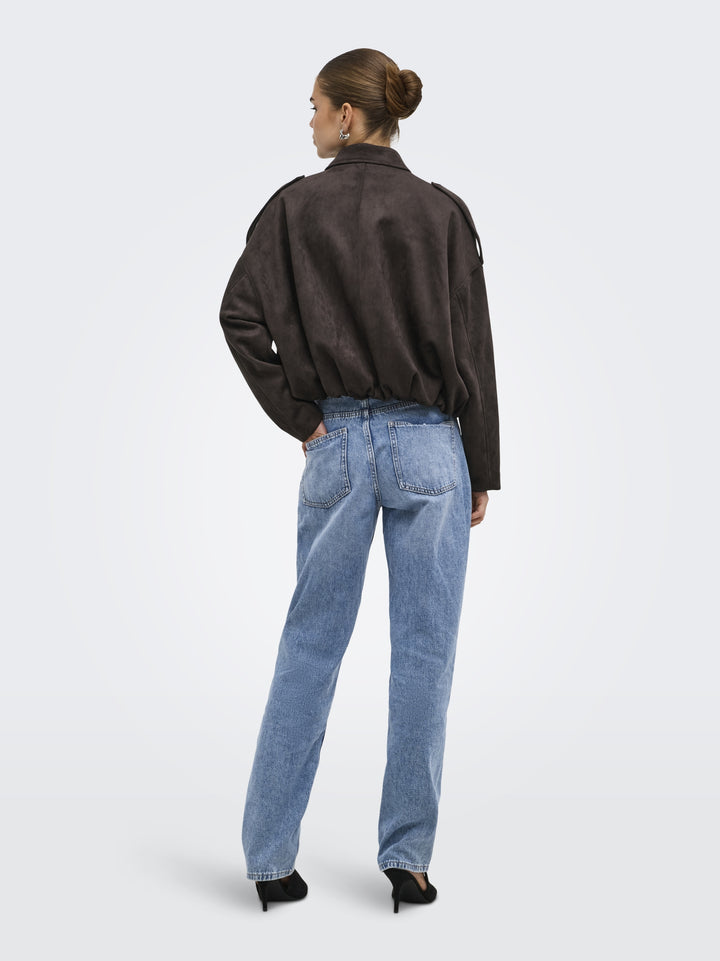 ONLMOON-STINA FAUX SUEDE BOMBER PNT, Chocolate Torte 244915 Bild 5