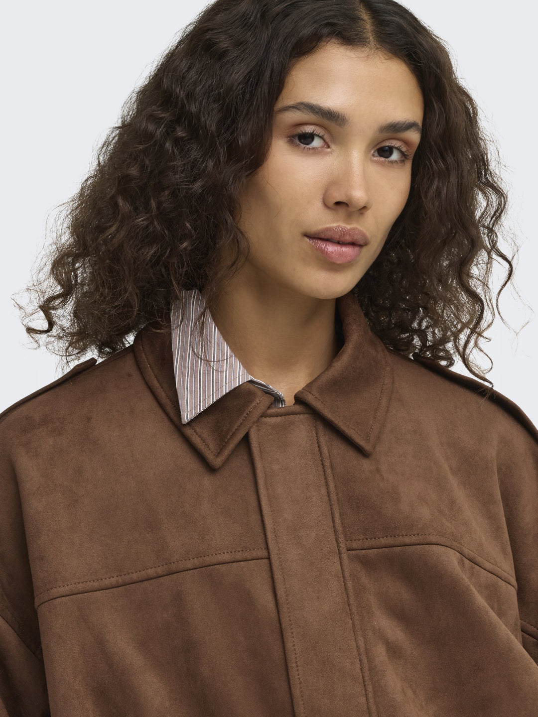 ONLMOON-STINA FAUX SUEDE BOMBER PNT, Soft Silt 306687 Bild 3