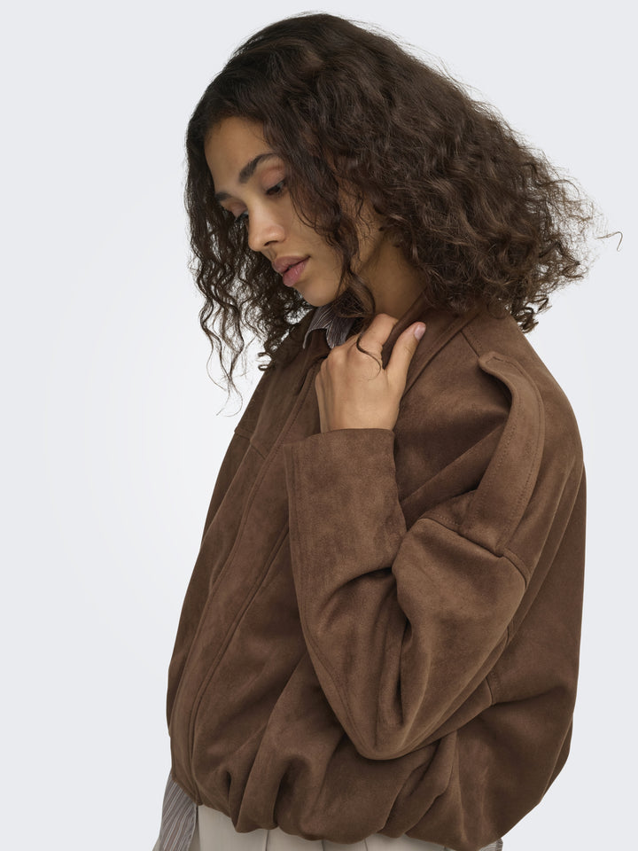 ONLMOON-STINA FAUX SUEDE BOMBER PNT, Soft Silt 306687 Bild 7