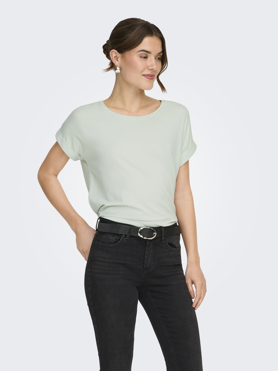 ONLMOSTER S/S O-NECK TOP NOOS JRS, Green Lily 202570 Bild 3