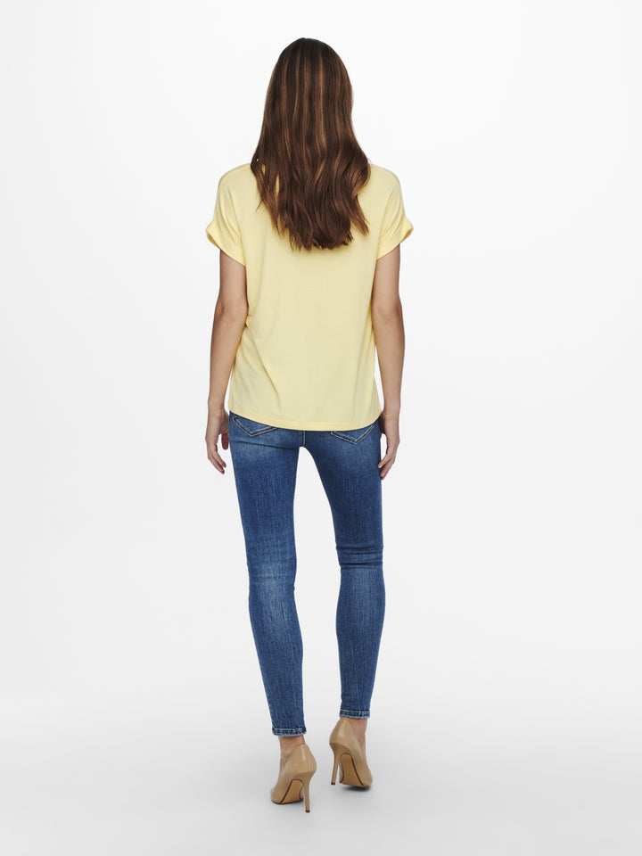 ONLMOSTER S/S O-NECK TOP NOOS JRS, Pale Banana 210331 Bild 4