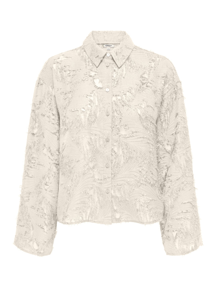 ONLMOVIDA L/S JAQUARD SHIRT WVN, Egret 193778 Bild 1