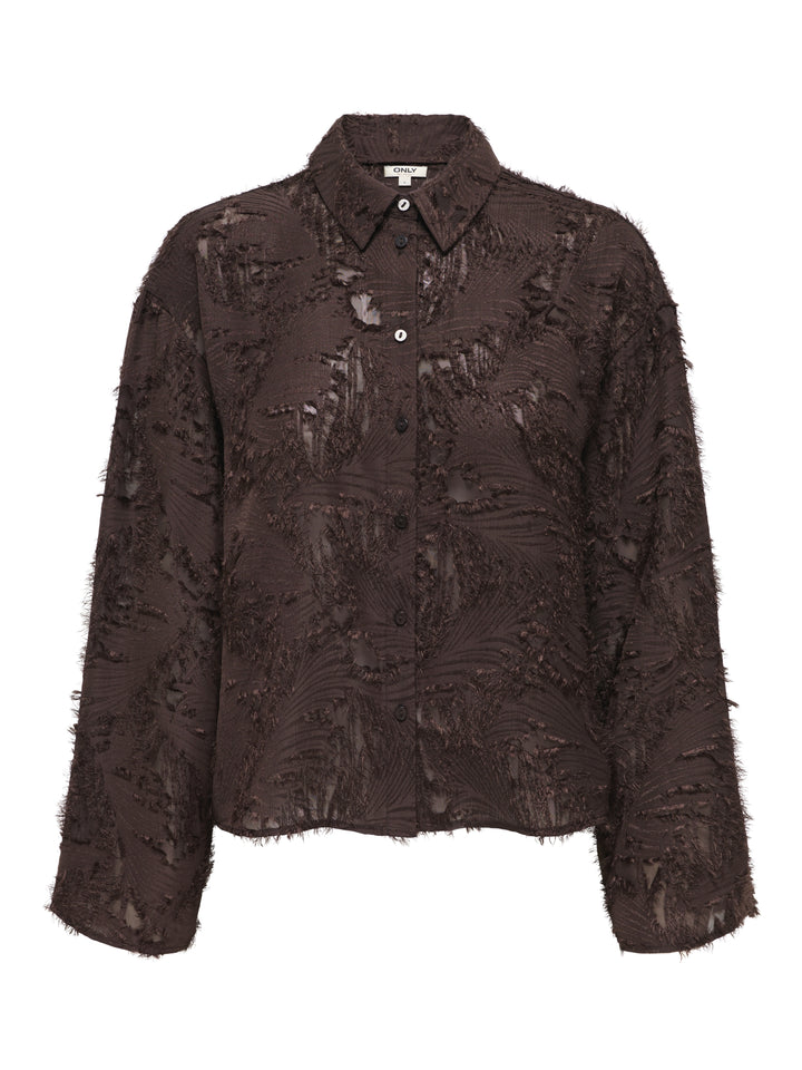 ONLMOVIDA L/S JAQUARD SHIRT WVN, Coffee Bean 237375 Bild 1